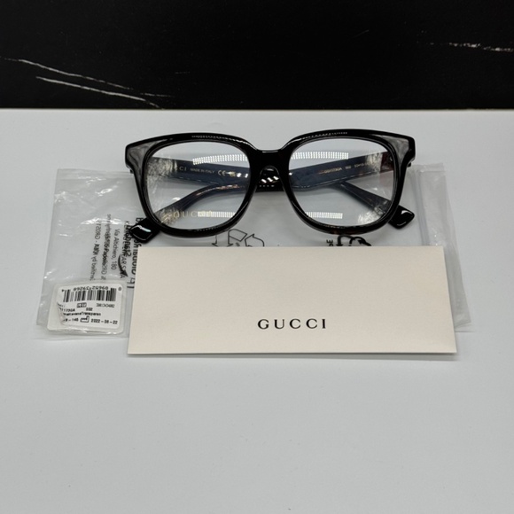 NEW GG1173OA 002 GUCCI EYEGLASSES DARK HAVANA - Picture 12 of 13